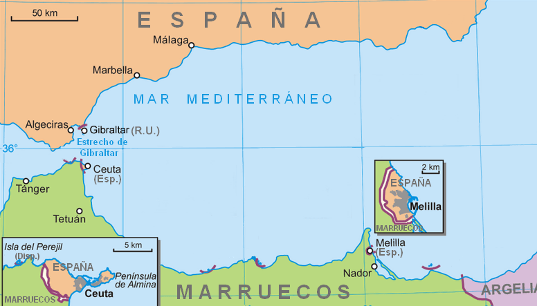 Fronteiras terrestres da Espanha: os enclaves e as disputas geopolíticas